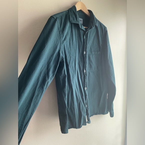 Zara Men Button Up Green Shirt Size Medium - Picture 3 of 9